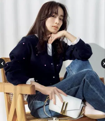 하트 자수 가디건 풀오버