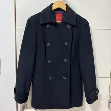 LE CIEL BLEU 피 코트 더블 버튼 블랙 38