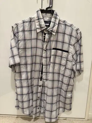 Armani Jeans AJ 반팔 체크 셔츠