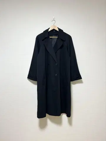 빈티지 -90s 폴리에스테르 혼방 더블 브레스트 롱 코트 아메카지