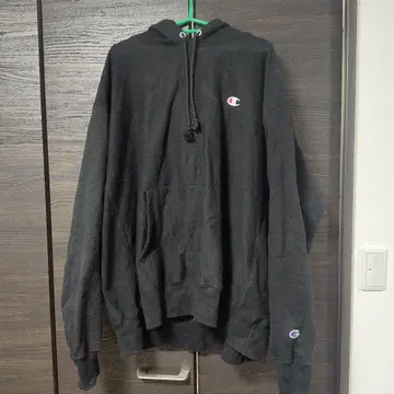 [ US 기획 ] Champion 리버스 위브 후드티 블랙