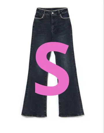 Andmary 하트 스티치 데님 네이비 블루 S