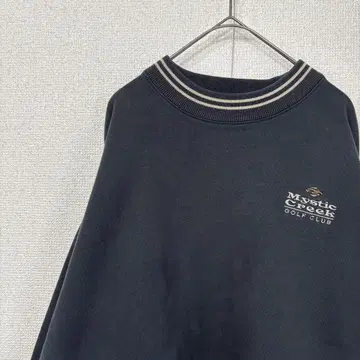 미국 빈티지 의류 맨투맨 크루넥 자수 육중한 M 2796