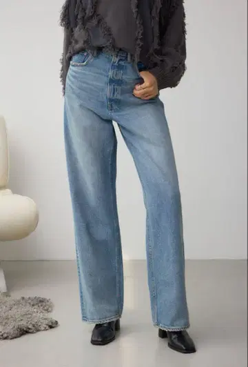 AZUL DENIM 하이웨스트 와이드 데님 XS