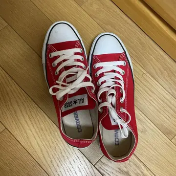 가격 인하! 새상품급 컨버스 ALL STAR 빨간색 스니커즈 사이즈 5