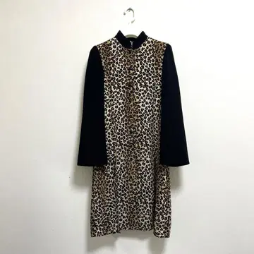 이타리야 롱 가디건 레오파드 무늬