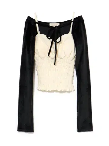 Andmary Mei shirring tops black