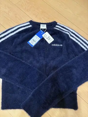 adidas 네이비 플러피 니트 가디건 M