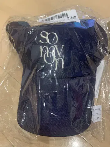 somyon 자수 로고 캡 2색 세트 네이비 베이지