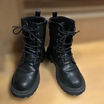 아베일 블랙 밀리터리 부츠 레이스업 빅 사이즈 L L