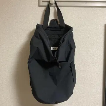 UNIQLO U 드로우 스트링 백팩 블랙