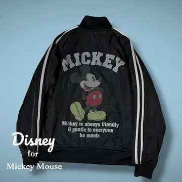 디즈니 Disney 미키 양면 프린트 뒷면 퀼트 트랙 자켓