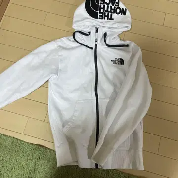 THE NORTH FACE 풀 지퍼 후디 XS 화이트