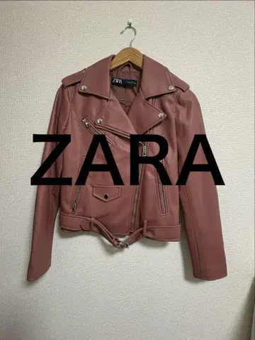 새상품급 ZARA 자라 라이더 자켓 핑크 S