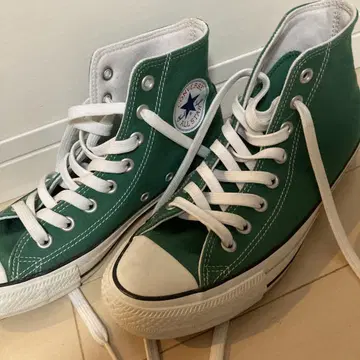 새상품급 Converse 그린 하이컷 스니커즈