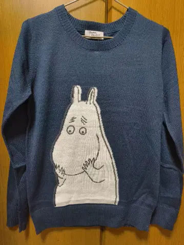 새상품 Moomin 무민 자수 긴팔 니트 스웨터