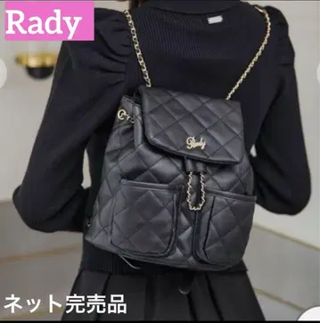 완판템 [ 새상품 ] Rady 퀼팅 백팩 레이디 숄더 블랙 체인