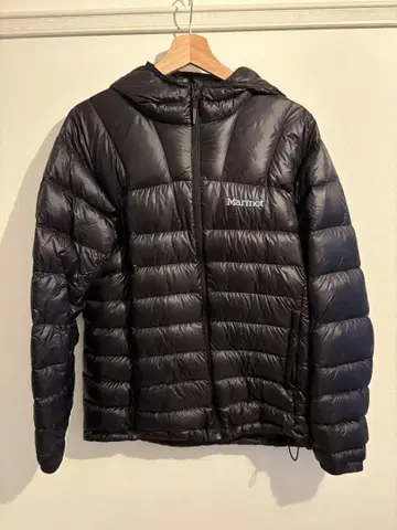 Marmot 블랙 다운 자켓 후드 부착