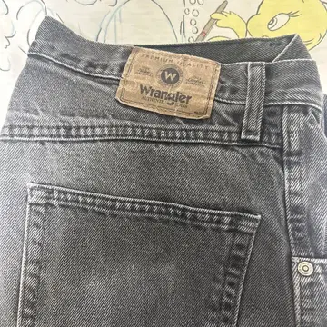 Wrangler 33 X 30 블랙 데님