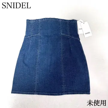 [ 미사용 ] SNIDEL 스나이델 하이웨스트 데님 스커트 블루