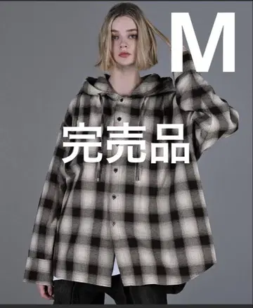 ADRER 오버 사이즈 셔츠 후드티 브라운 M