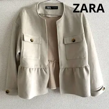 [새상품급] ZARA 베이지 노카라 자켓