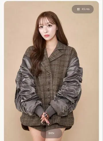 Darich 체크 도킹 블루종