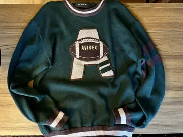 [ AVIREX ] 칼리지 라인 니트 아비렉스 남성용 M 사이즈