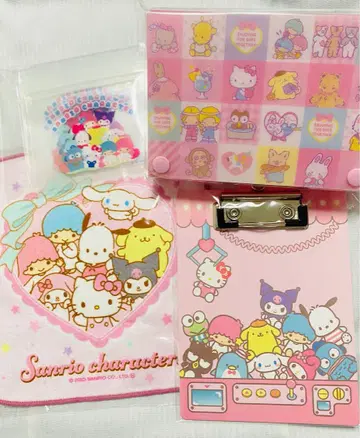 산리오 키티 경품 케이스 푸치 타월 클립보드 지퍼백
