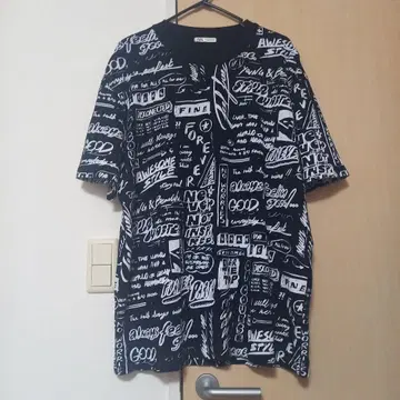 ZARA*자라 그래픽 로고 니트 T셔츠 XL 새상품급