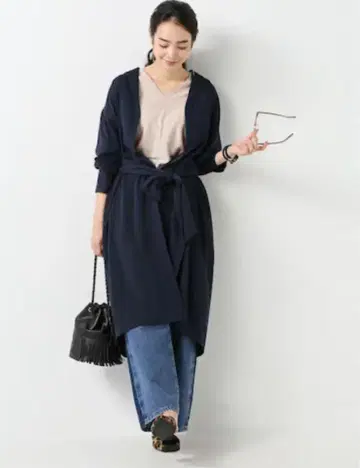 IENA CLASSY 콜라보 원피스 네이비 S 사이즈