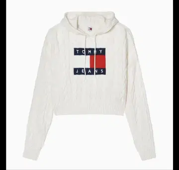 TOMMY JEANS 케이블 니트 후드 부착 스웨터