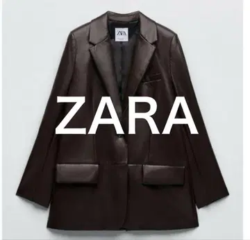 ZARA 브라운 싱글 버튼 자켓