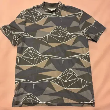 adidas 기하학 패턴 T셔츠 XL