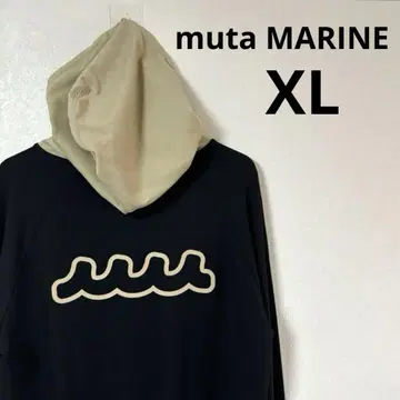 muta MARINE 무타 풀오버 후드티 로고 프린트 XL