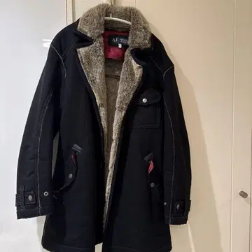 Armani Jeans AJ 블랙 롱 코트