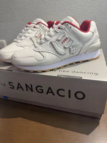 SANGACIO YORK [ MANHATTAN ] 화이트/레드 스니커즈