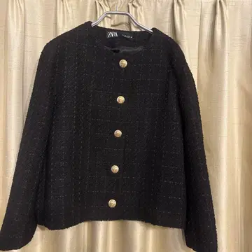 ZARA 블랙 노카라 자켓 M