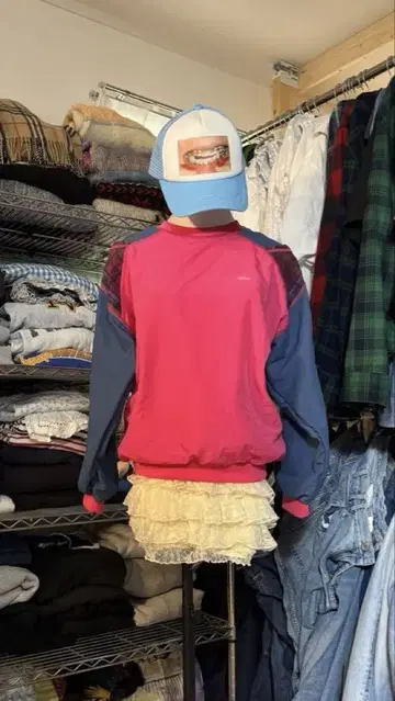 00s 나일론 풀오버 y2k