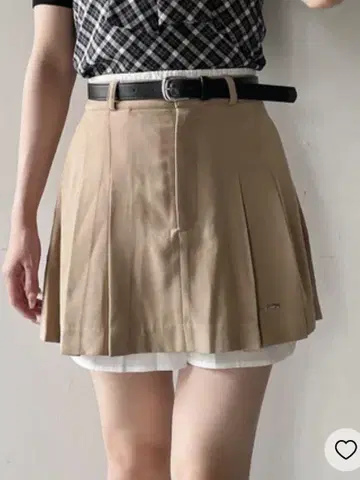 NOMAE 레이어드 셔츠 플리츠 미니 스커트