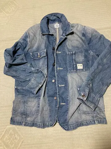 KEY 데님 커버올 블루 L