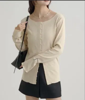 미스틱 기모 리브 버튼 가디건 미개봉 새상품 택 포함