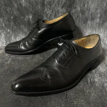 LODING 윙 팁 71/2 블랙 가죽 신발 가죽 슈즈