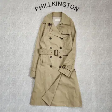 필 킹스턴 트렌치코트 스프링 롱 더블 버튼 M