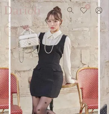 Darich 다리치 셔츠 도킹 트위드 미니 원피스 eimy