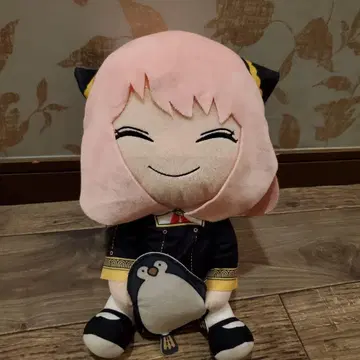 아냐 봉제 인형 약 30cm 고양이 귀 포함