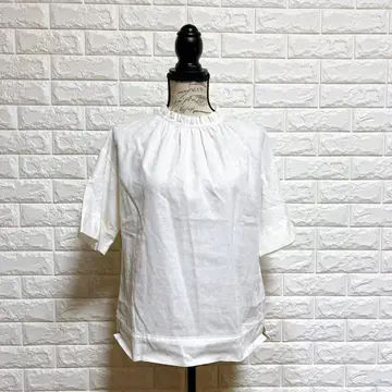 매킨토시 철학 [ 36 ] 마 혼방 화이트 블라우스 출퇴근