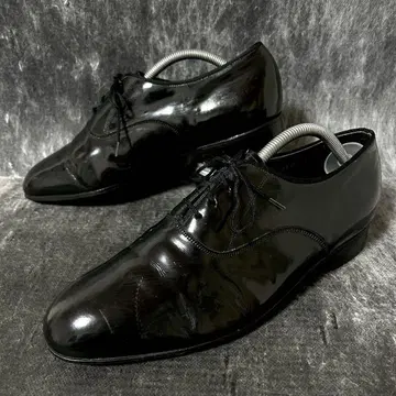 FLORSHEIM 플레인토 에나멜 8EEE 블랙 가죽