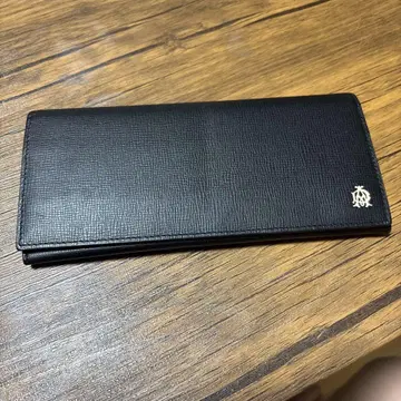 dunhill 블랙 가죽 장지갑