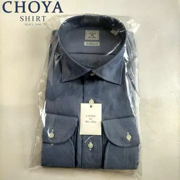 [ 정가 11,000엔 ] CHOYA 남성용 와이셔츠 긴팔 블루